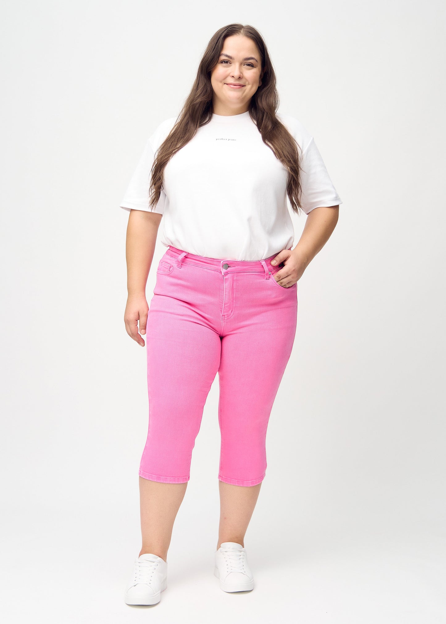 Perfect Capribukser - Skinny - Flamingos™